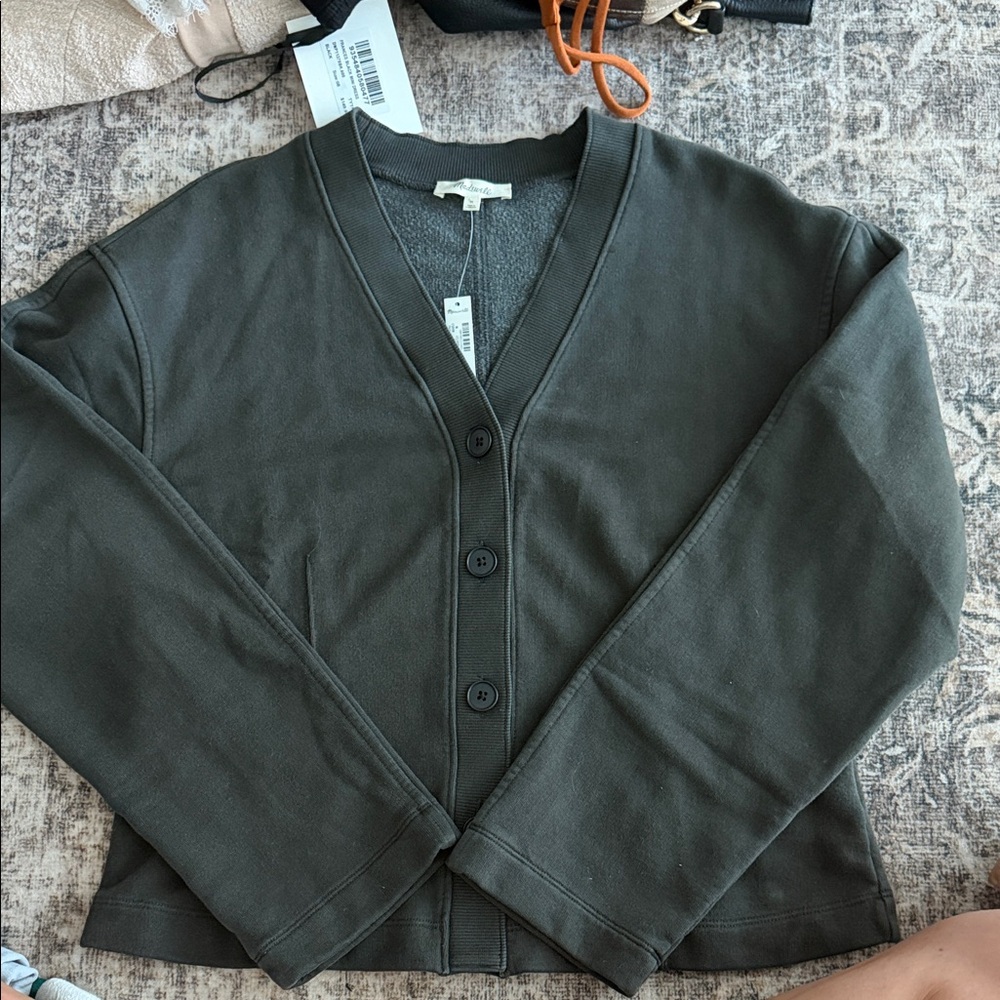 Madewell V-Neck Button Cardigan Sweater